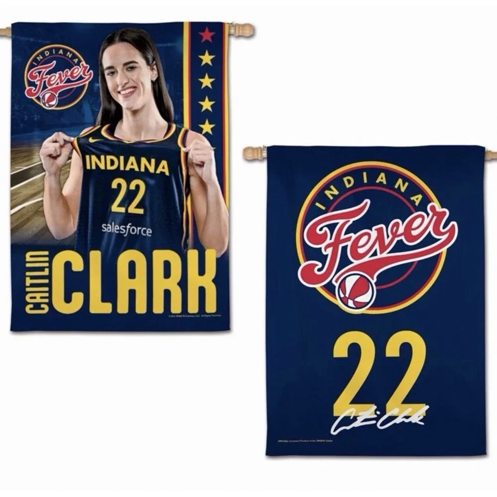 Caitlin Clark Indiana Fever WNBA Basketball 2-Sided 28x40 Banner CC Vertical